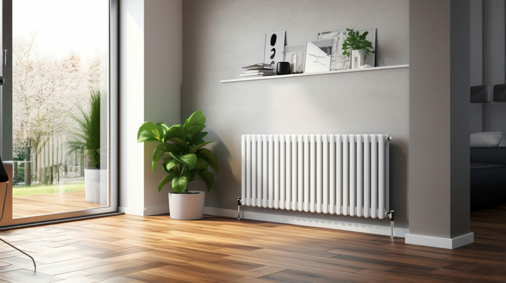 Radiator in modern lounge